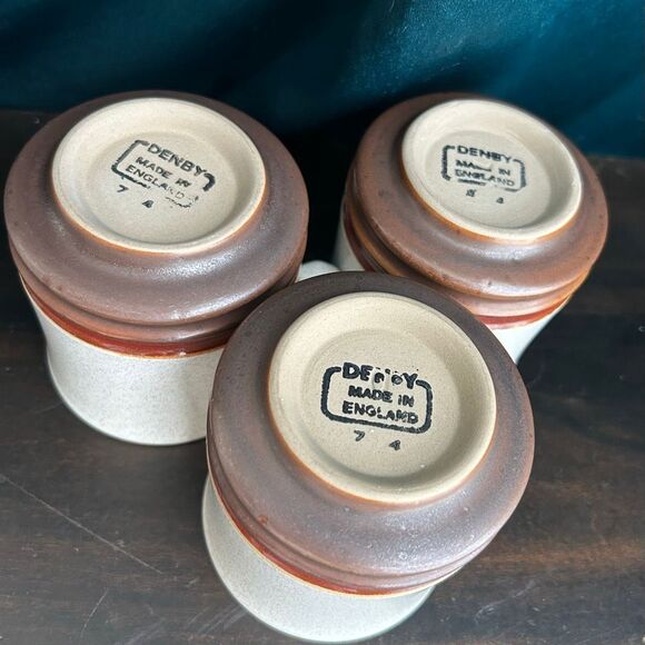 3 Denby England Potter's Wheel Red Rust Speckled Coffee Cup Mug - Picture 4 of 8